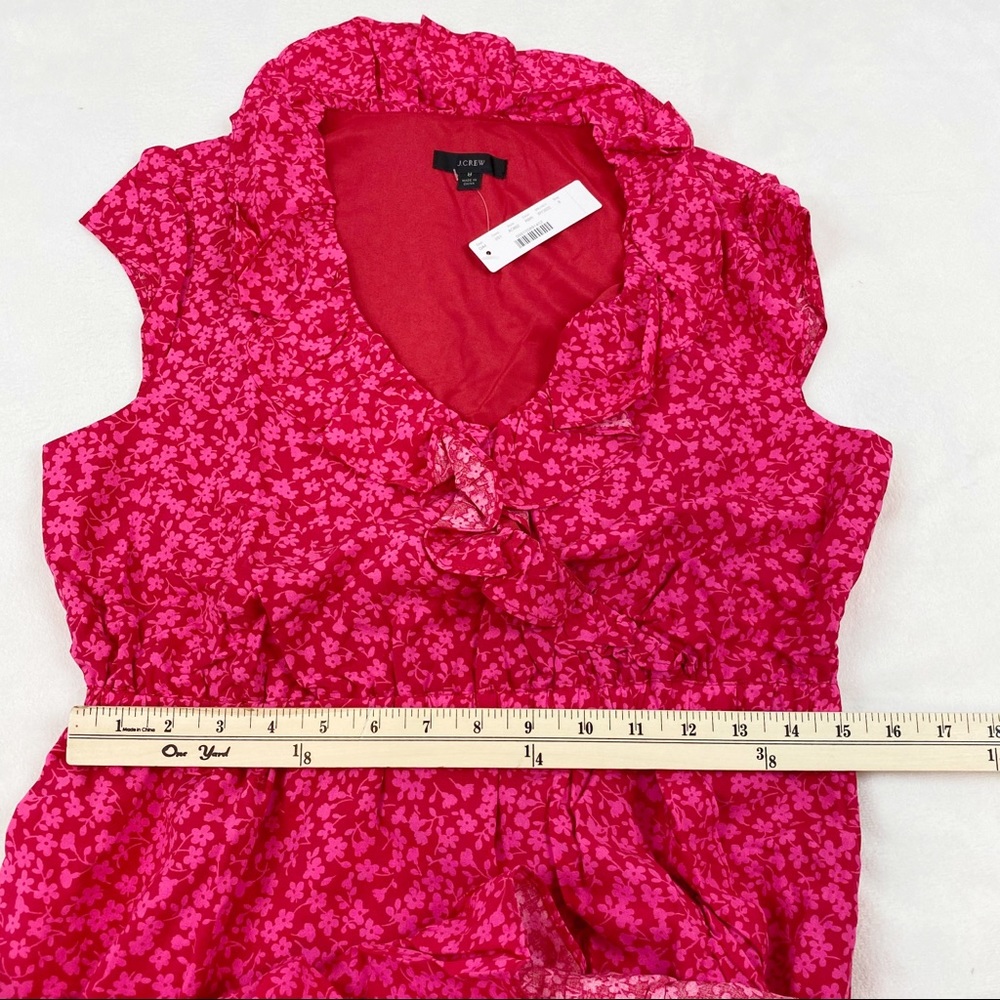 J Crew V-neck ruffle dress in tossed bouquet‎ print - Picture 8 of 12